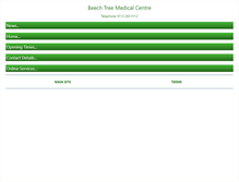 Tablet Screenshot of beechtreemedicalcentreleeds.nhs.uk